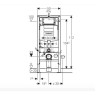 Комплект GEBERIT DUOFIX 111.300.00.5 UP320 с подвесным унитазом ICON RIMFREE F204060000 с сиденьем микролифт F574130000 111.300.00.5-20406