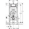Комплект GEBERIT DUOFIX 111.362.00.5 UP320 с подвесным унитазом ACANTO 500.600.01.2 с крышкой-сиденьем ACANTO 500.605.01.2 с микролифтом Slim 111.362.00.52