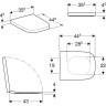 Комплект GEBERIT DUOFIX UP100 458.125.21.1 с подвесным унитазом RENOVA PLAN RIMFREE 500.378.01.1 с сиденьем микролифт 500.691.01.1 458.125.21.117
