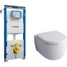 Комплект GEBERIT DUOFIX UP320 111.362.00.5 с подвесным унитазом ICON RIMFREE F204060000 с сиденьем микролифт F574130000 111.362.00.53