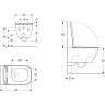 Комплект инсталляции GEBERIT DUOFIX 111.300.00.5 UP320 с подвесным унитазом SMYLE SQUARE 500.683.01.1 безободковый и крышкой-сиденьем микролифт 111.300.00.5-500.683