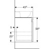 Раковина GEBERIT RENOVA NR.1 PLAN 1000x480 мм 122185000 + шкафчик 926*586*438 мм 869101000 122100000+869101000