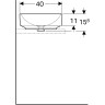 Раковина накладная GEBERIT VARIFORM 40x50 см 500.775.01.2 с отверстием перелива