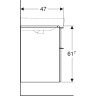 Тумба для комплекта GEBERIT SMYLE SQUARE 500.355.JL.1 118 см песчаный