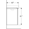 Тумба для комплекта GEBERIT SMYLE SQUARE 500.365.JL.1 54 см песчаный