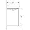 Тумба для комплекта GEBERIT SMYLE SQUARE 500.366.JL.1 54 см песчаный
