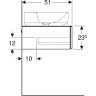Тумба для комплекта GEBERIT VARIFORM 501.162.00.1 70 см пекан