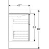Тумба под раковину GEBERIT ICON 841422000 120 см