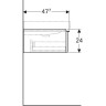 Тумба под раковину GEBERIT ICON 840262000 60 см