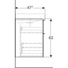 Тумба под раковину GEBERIT ICON 840360000 60 см