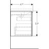 Тумба с раковиной GEBERIT ACANTO 500.620.01.2 +500.609.01.2 60 см