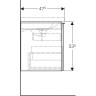 Тумба с раковиной GEBERIT KERAMAG ACANTO 500.641.01.2+500.611.01.2