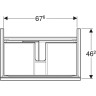 Тумба с раковиной GEBERIT KERAMAG ACANTO 500.641.01.2+500.611.01.2