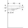 Тумба с раковиной GEBERIT SMYLE SQUARE 500.353.00.1-500.249.01.1 75 см белый 500.249.01.1+500.353.00.1