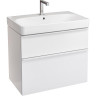 Тумба с раковиной GEBERIT SMYLE SQUARE 500.353.00.1-500.249.01.1 75 см белый 500.249.01.1+500.353.00.1