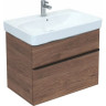 Тумба с раковиной GEBERIT SMYLE SQUARE 500.249.01.1+500.353.JR.1 пекан
