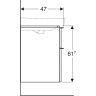Тумба с умывальником GEBERIT SMYLE SQUARE 500.251.01.1+ 500.354.JK.1 90 см