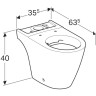Унитаз напольный GEBERIT ICON RIMFREE F200460000